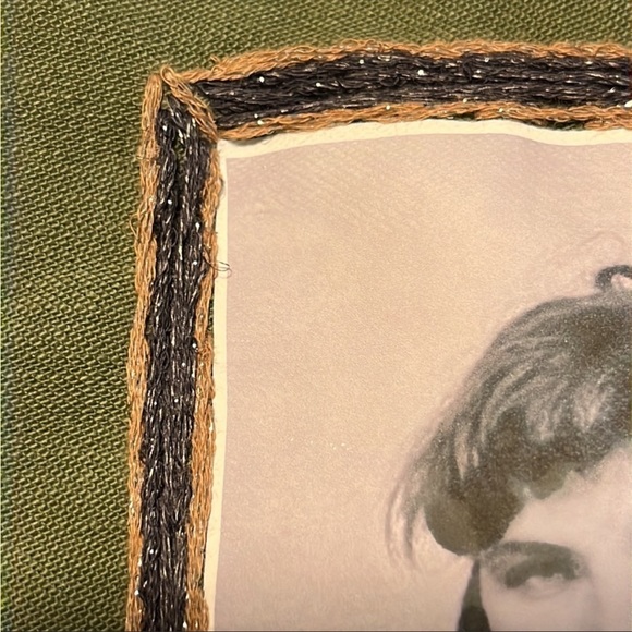 Upcycled Reworked Vintage Army Shirt with hand embroidery and vintage mug shot - Picture 12 of 12